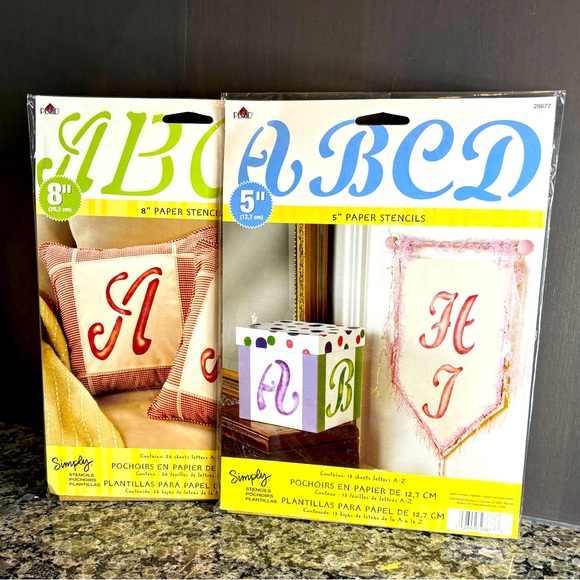 Plaid Simply Stencils Paper Stencils Set of 2 - Picture 1 of 6
